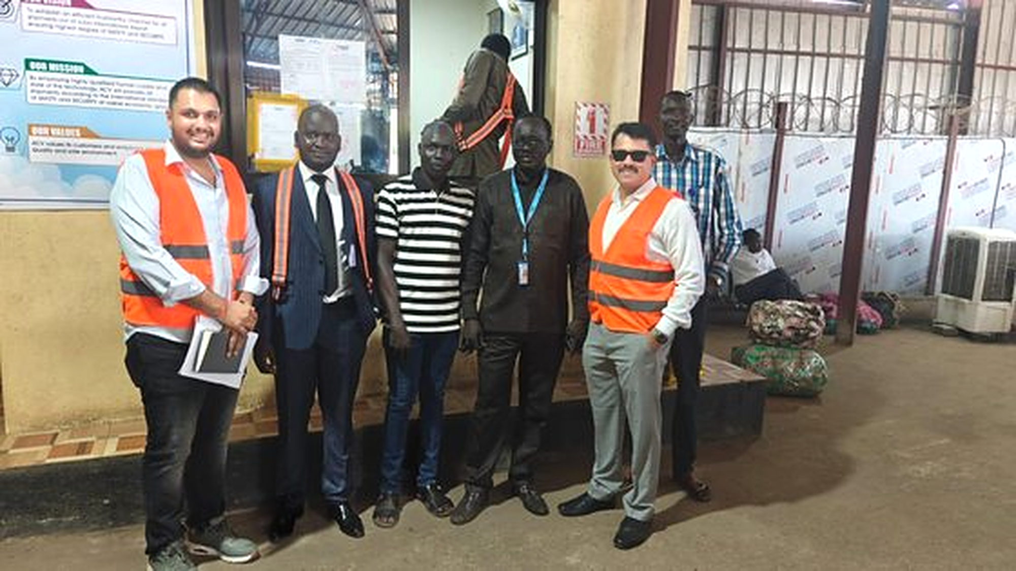 Working with civil aviation partners in Juba, South Sudan.